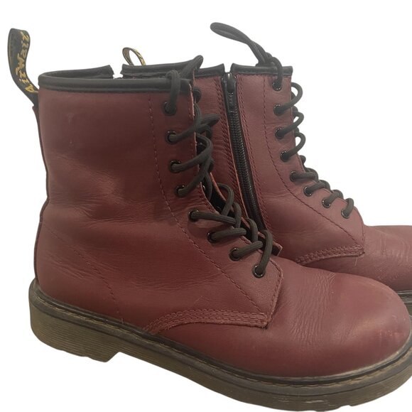 Doc Martens VTG Burgandy 1460 Lace & Zip Boots Unisex - Picture 8 of 8